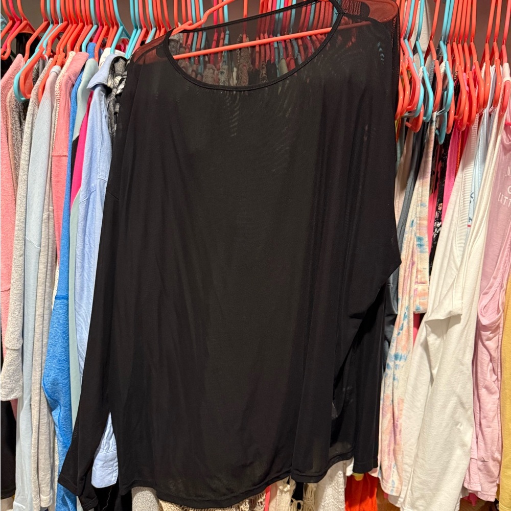Black Sheer Top